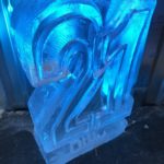 21 Party Ice Luge Vodka Luge. 21st Birthday luge lit blue