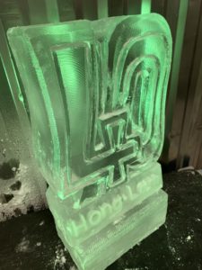 40 Party Ice Luge with name. Vodka Luge. 40th Birthday luge