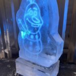 Frozen Olaf Ice Luge Vodka Luge. Olaf Ice Sculpture luge