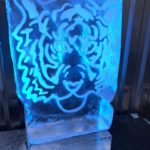 Tiger Party Ice Luge Vodka Luge. Animal Ice Sculpture luge