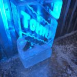 Tommy Name Ice Luge Vodka Luge. Champagne Name Ice Sculpture luge