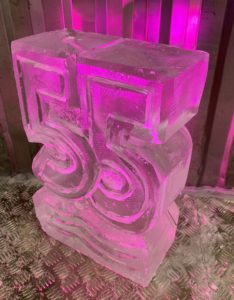 55 Party Ice Luge Vodka Luge. Birthday Number luge