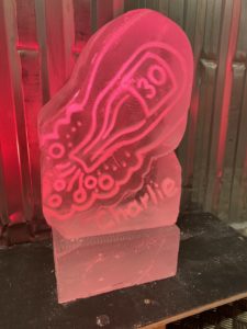 Bottle Ice Luge Vodka Luge. Champagne Bottle Ice Sculpture luge