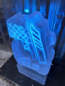 Gun Ice Luge Vodka Luge. 007 Ice Sculpture luge