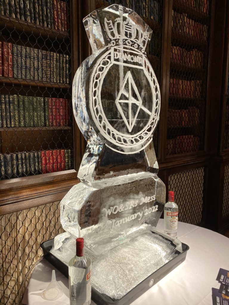 HMS Diamond Ice Luge - Royal Navy Ice Sculpture - Portsmouth naval base - Ice Agency