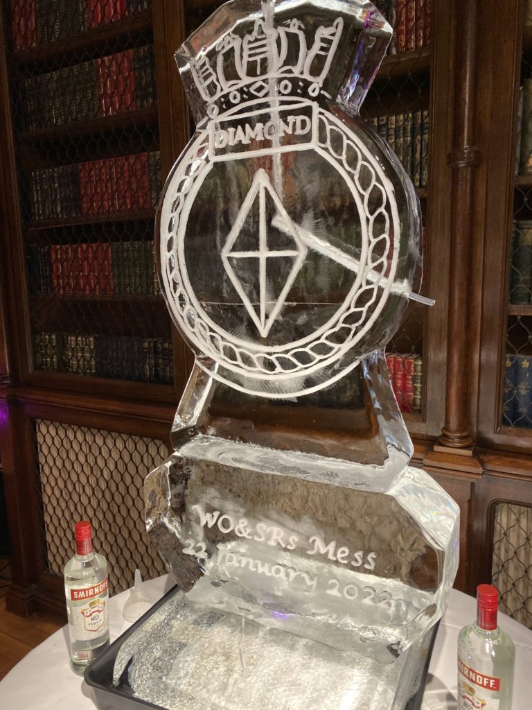 HMS Diamond Ice Luge - Royal Navy Ice Sculpture - Portsmouth naval base - Ice Agency