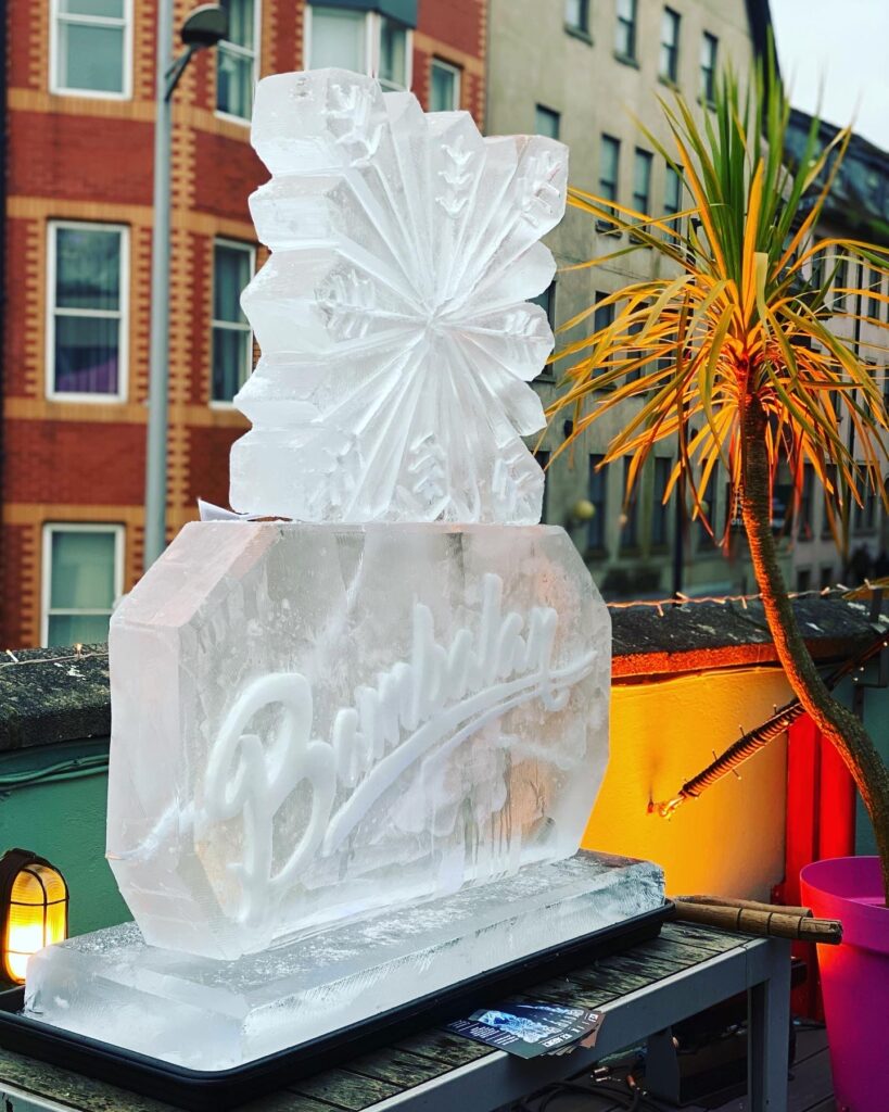 Logo Ice Luge / Logo Ice Sculpture in Bristol
