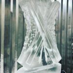 Ski Ice Luge / Ski Themed Ice Sculpture Vodka Luge