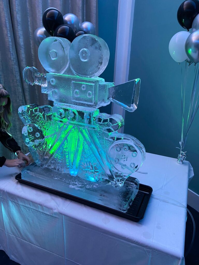 Movie Camera Ice Luge / Movie Camera Vodka Luge /Movie Camera Ice Sculpture
