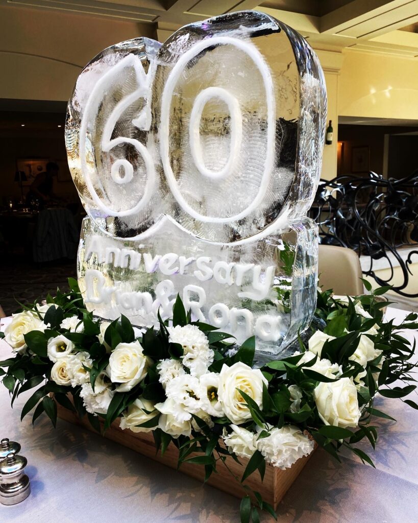 60th Anniversary /Anniversary Ice Sculpture / Vineyard Stock Cross