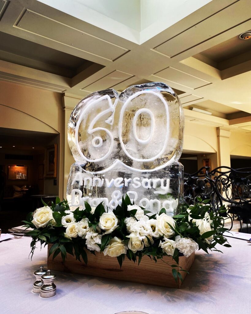 60th Anniversary /Anniversary Ice Sculpture / Vineyard Stock Cross