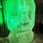 Rifles Regiment / Rifles Ice Luge / Rifles Ice Sculpture / Military Crest Ice Sculpture / Rifles Vodka Luge / Army Vodka Luge