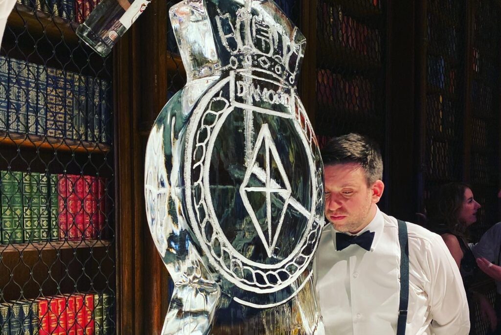 HMS Diamond / Royal Nave Ice Luge / Royal Navy Ice Sculpture / Royal Navy Vodka Luge