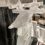 Bell Flight / Helicopter Ice Luge / Helicopter Vodka Luge / Helicopter Ice Sculpture
