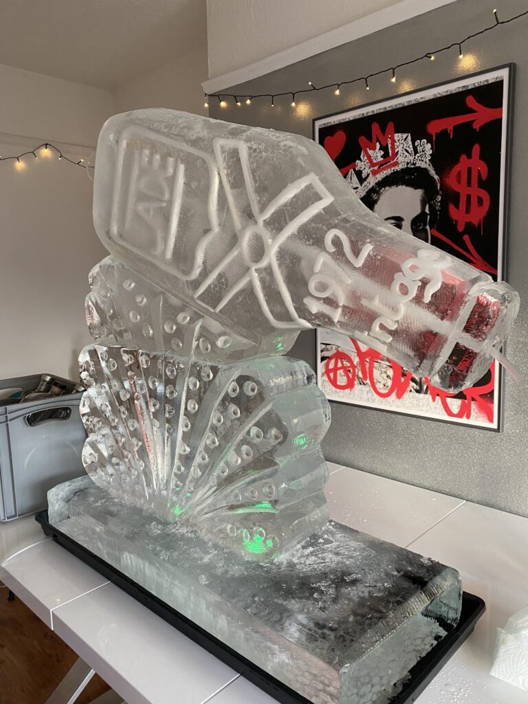 Champagne Bottle Ice Luge / Champagne Bottle Vodka Luge / Bottle Ice Sculpture