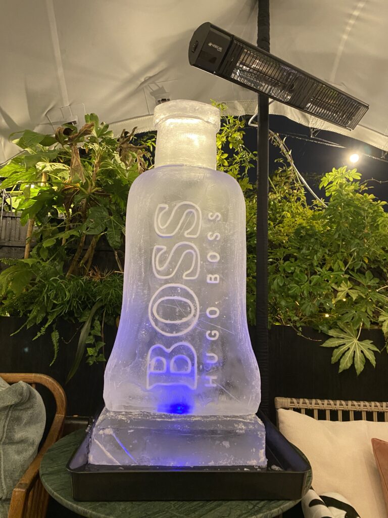 Hugo Boss Ice Sculpture / Perfume Bottle Ice Sculpture / Bottle Ice Sculpture / London Ice Sculpture