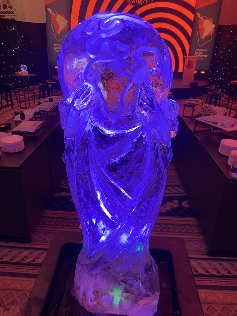 World Cup Ice Sculpture at the Savoy Hotel / World Cup Ice Luge