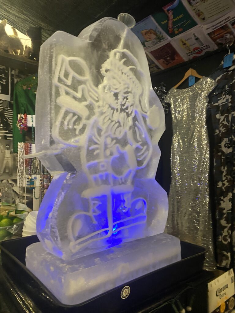 Santa Ice Luge / Santa Ice Sculpture / Santa Vodka Luge