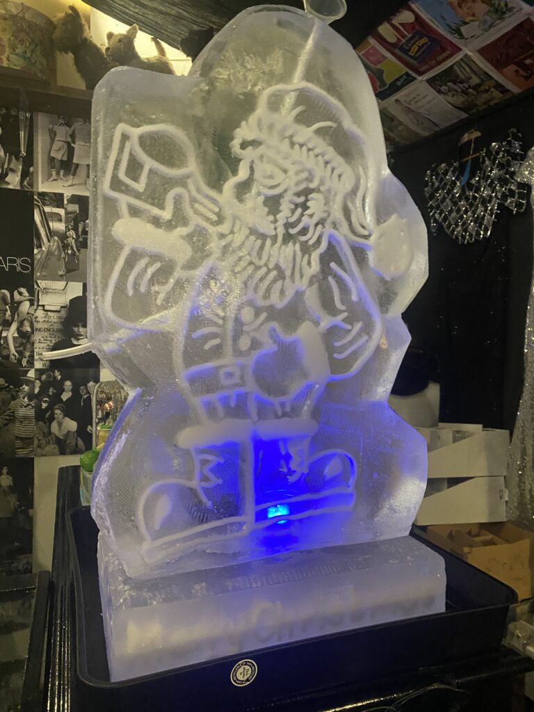 Santa Ice Luge / Santa Ice Sculpture / Santa Vodka Luge
