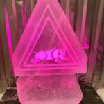 Rhino ice luge / Rhino ice sculpture / 1 Armoured Division / Perham Down / Military Ice luge