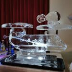 Chinook ice sculpture / Chinook ice luge at RAF Odiham