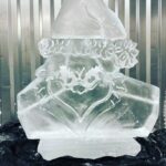 Grinch ice sculpture / Christmas ice luge