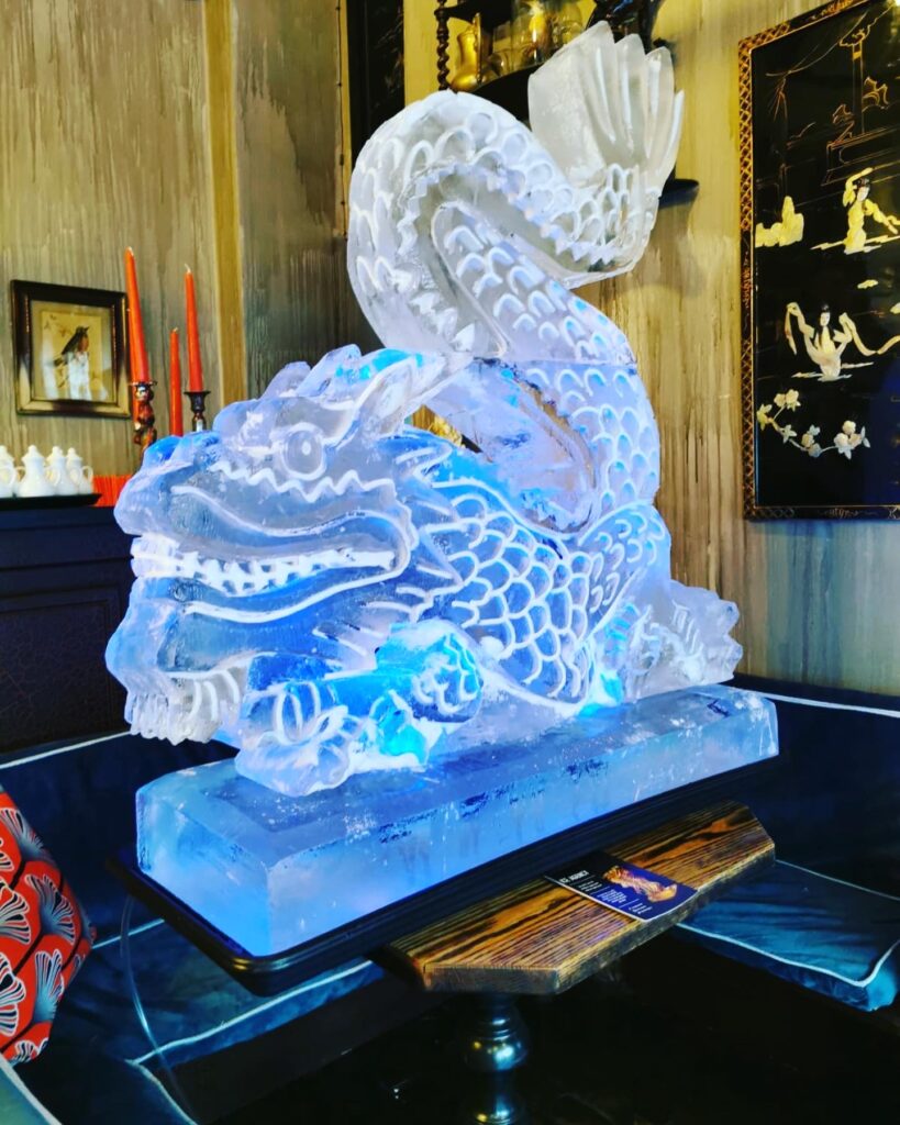 Chinese Dragon Sculpture / Dragon Ice Sculpture / Dragon Ice Luge