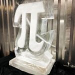 Pi symbol ice sculpture