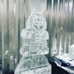 Nutcracker sculpture / Nutcracker ice luge / Nutcracker ice sculpture