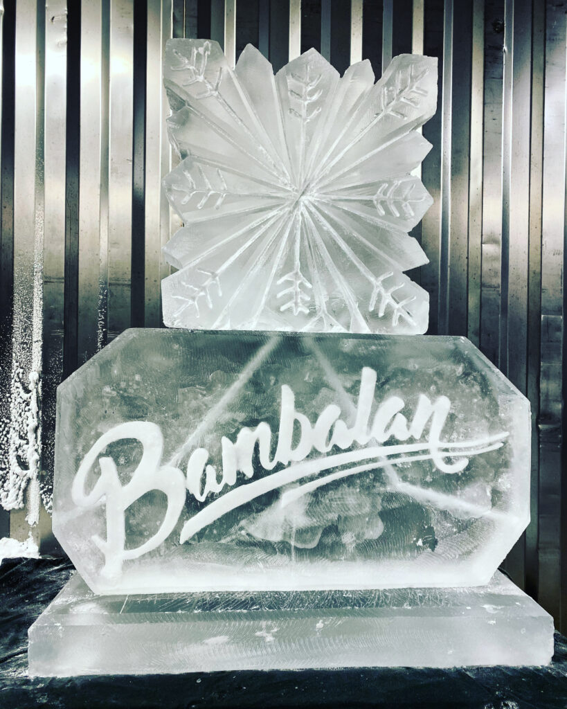Logo Ice Luge / Logo Ice Sculpture in Bristol / Bambalan