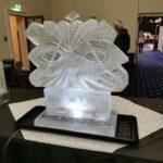 masquerade mask ice sculpture luge