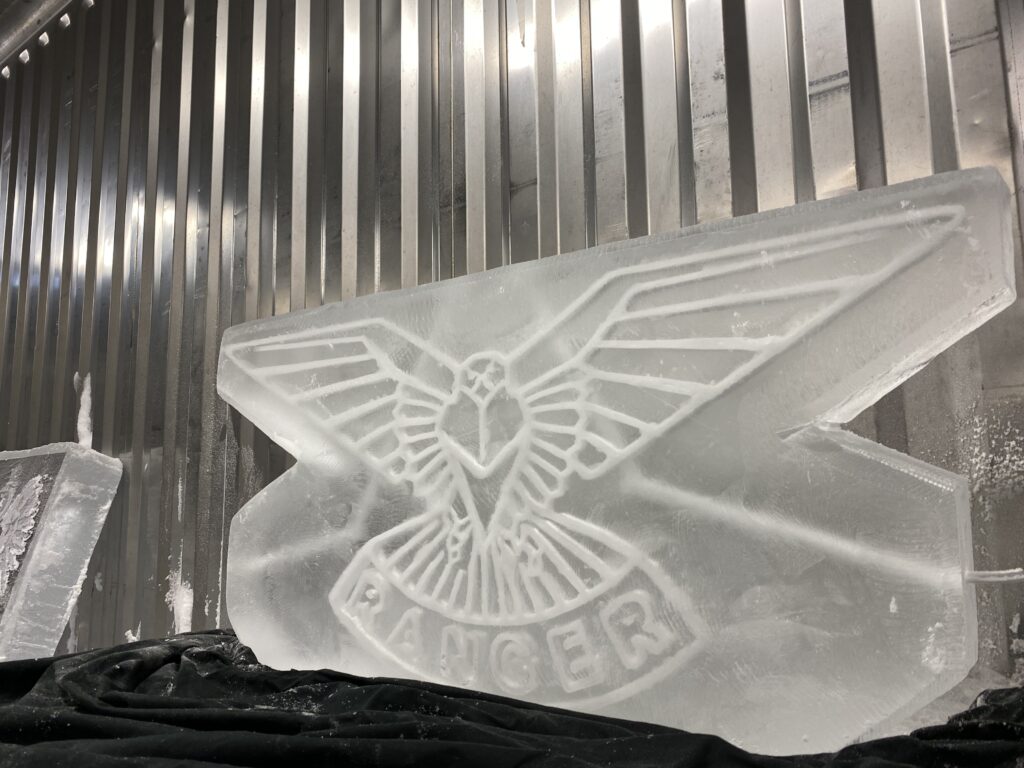 Rangers Regiment / Military ice luge / Military ice sculpture