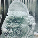 Santa ice luge / Santa ice sculpture Eastbourne