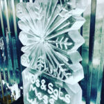 Snowflake ice luge / Snowflake ice sculpture