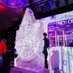 Millenium Falcon, Star Wars sculpture, Star Wars ice luge, Star Wars vodka luge