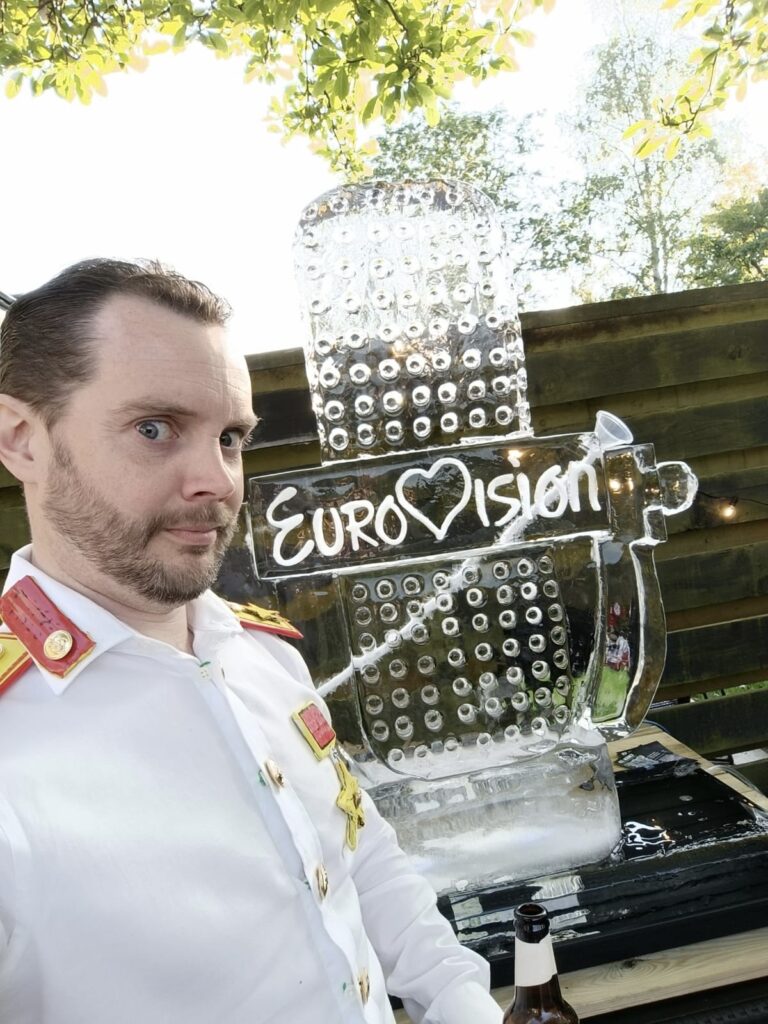 Eurovision ice luge, Eurovision sculpture, Eurovision Party Ice Luge