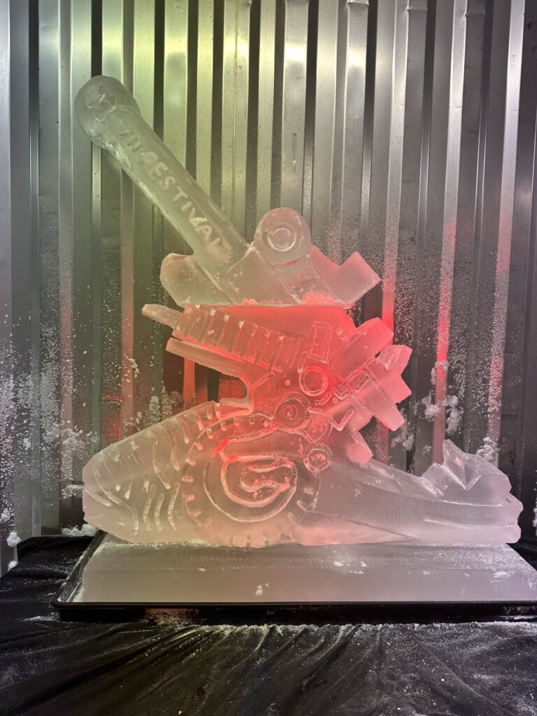 105 light gun ice luge, 7 Para RHA, Colchester ice luge