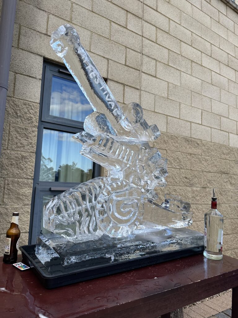 105 light gun ice luge, 7 Para RHA, Colchester ice luge