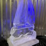 Sailing boat sculpture, Sailing boat ice luge, Sailing boat yacht sculpture