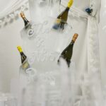 Champagne Bottle Holder ice sculpture for wedding