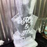 Champagne Bottle Holder ice sculpture for wedding
