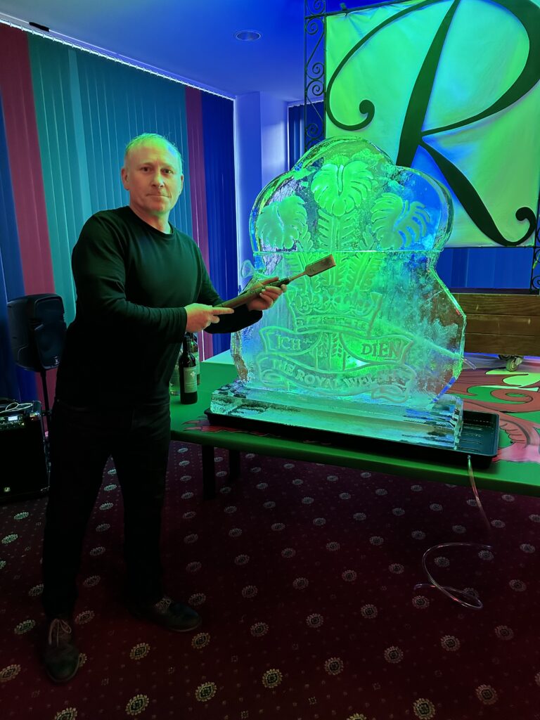 Royal Welsh Ice Sculpture luge in Tidowrth, Welsh ice luge