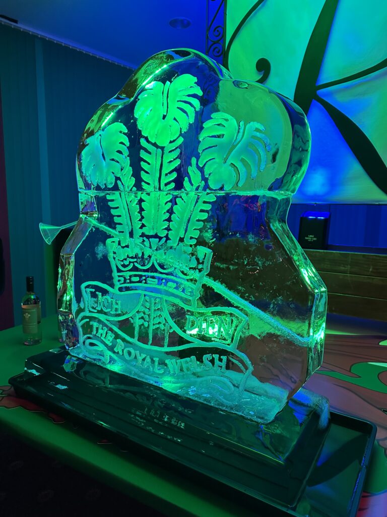 Royal Welsh Crest Ice luge in Wiltshire