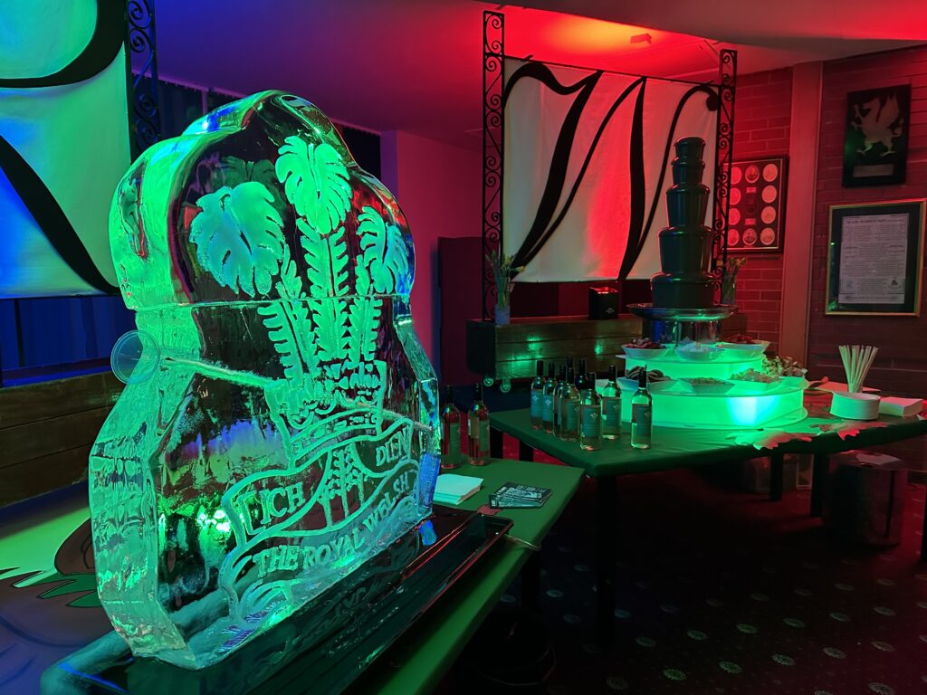 Royal Welsh Ice Sculpture luge in Tidowrth