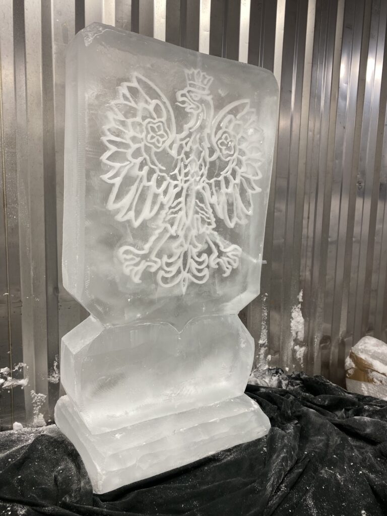 ice sculpture of Polish Eagle