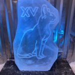 Cat ice luge, Cat ice sculpture