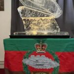 Tank ice sculpture, tank ice luge