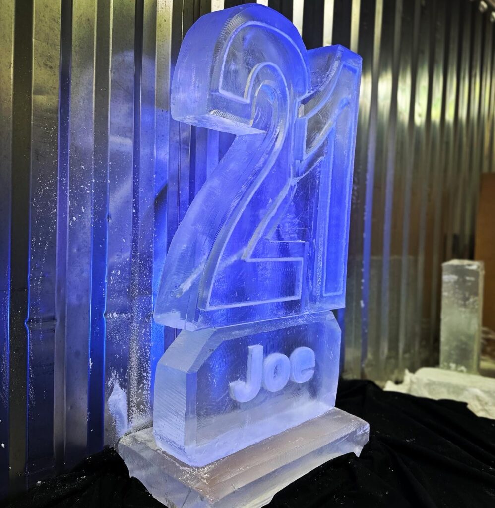 21 ice luge with name