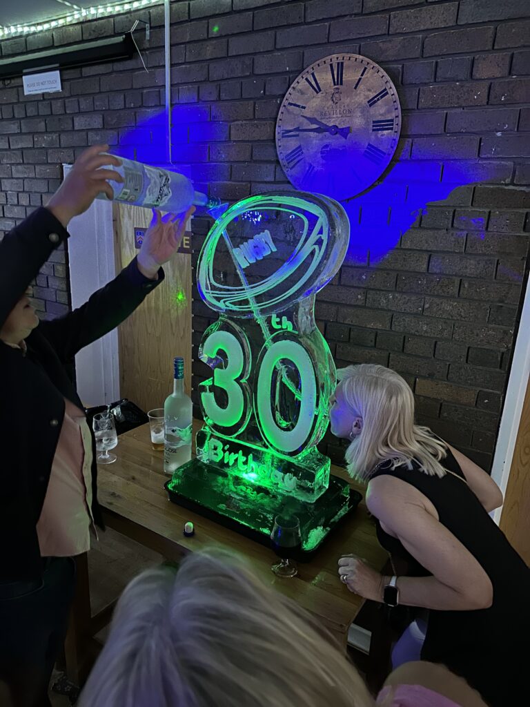 30 ice luge for rugby club
