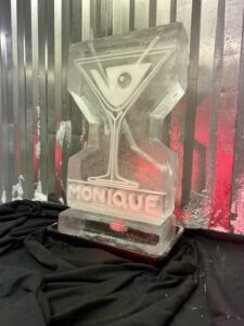 Martini Glass vodka luge lit red